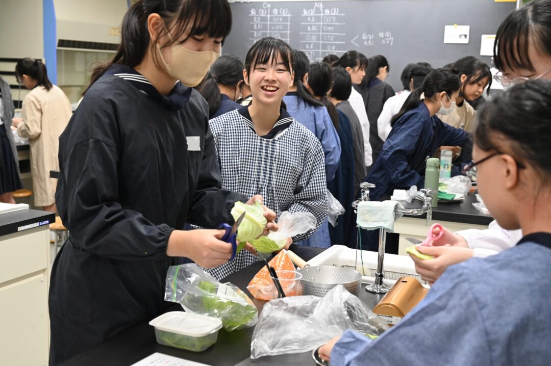 野菜を小さくきざむ